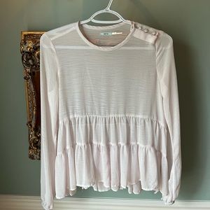 kimchi blue sheer button up shirt size s